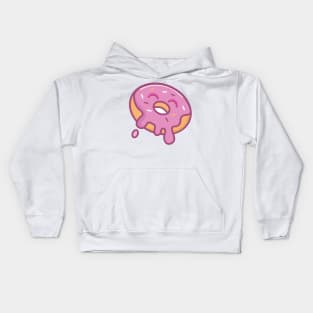 Cute cartoon donut character Kids Hoodie